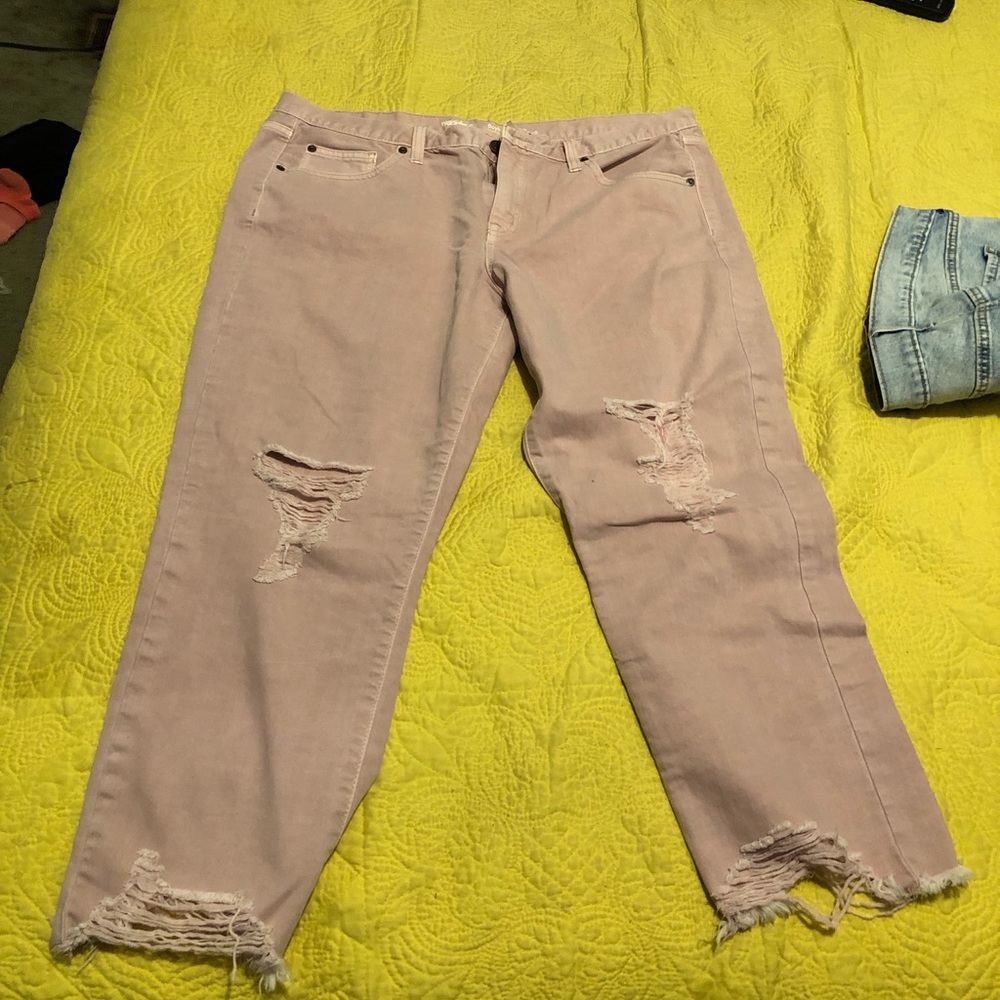 pink jeans
